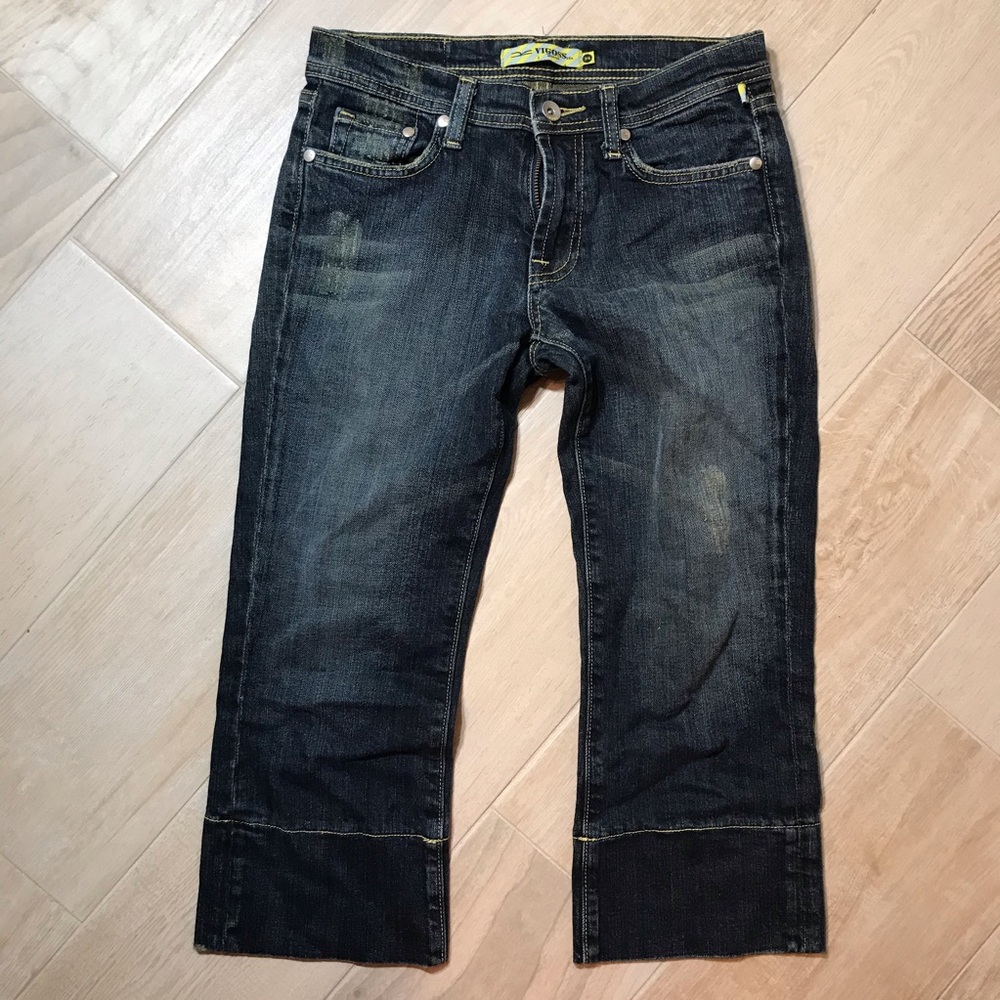 Vigoss dark denim jean capris , size 3/4